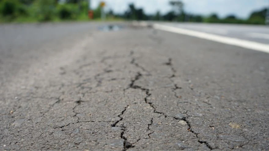 Bad pavement photo example